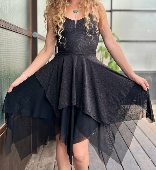 DARK LOVE Black Sparkle Dress