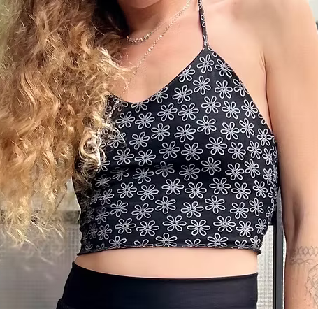 FAIRY Reversible Top – White Flowers