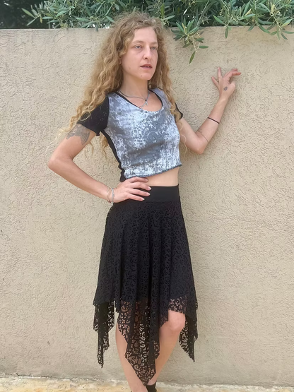 Dream Skirt – Black Lace Magic in Motion