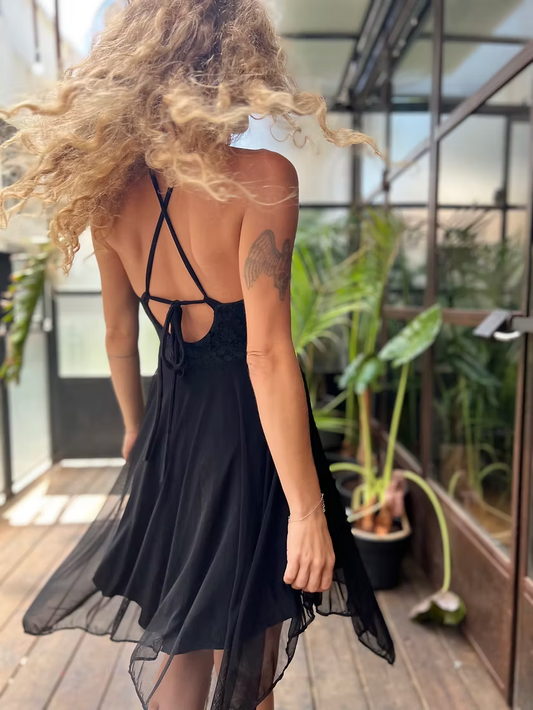 FAIRY Lace & Chiffon Dress