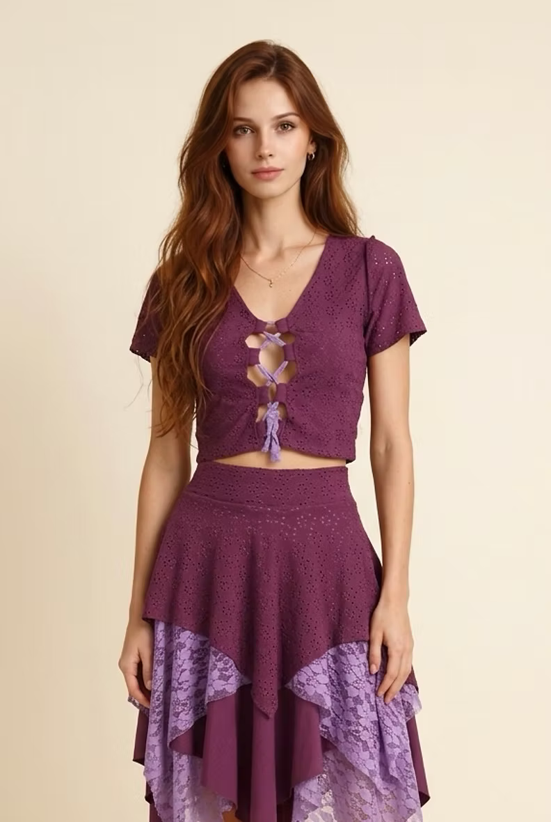 MYSTIC FLAME Top – Purple