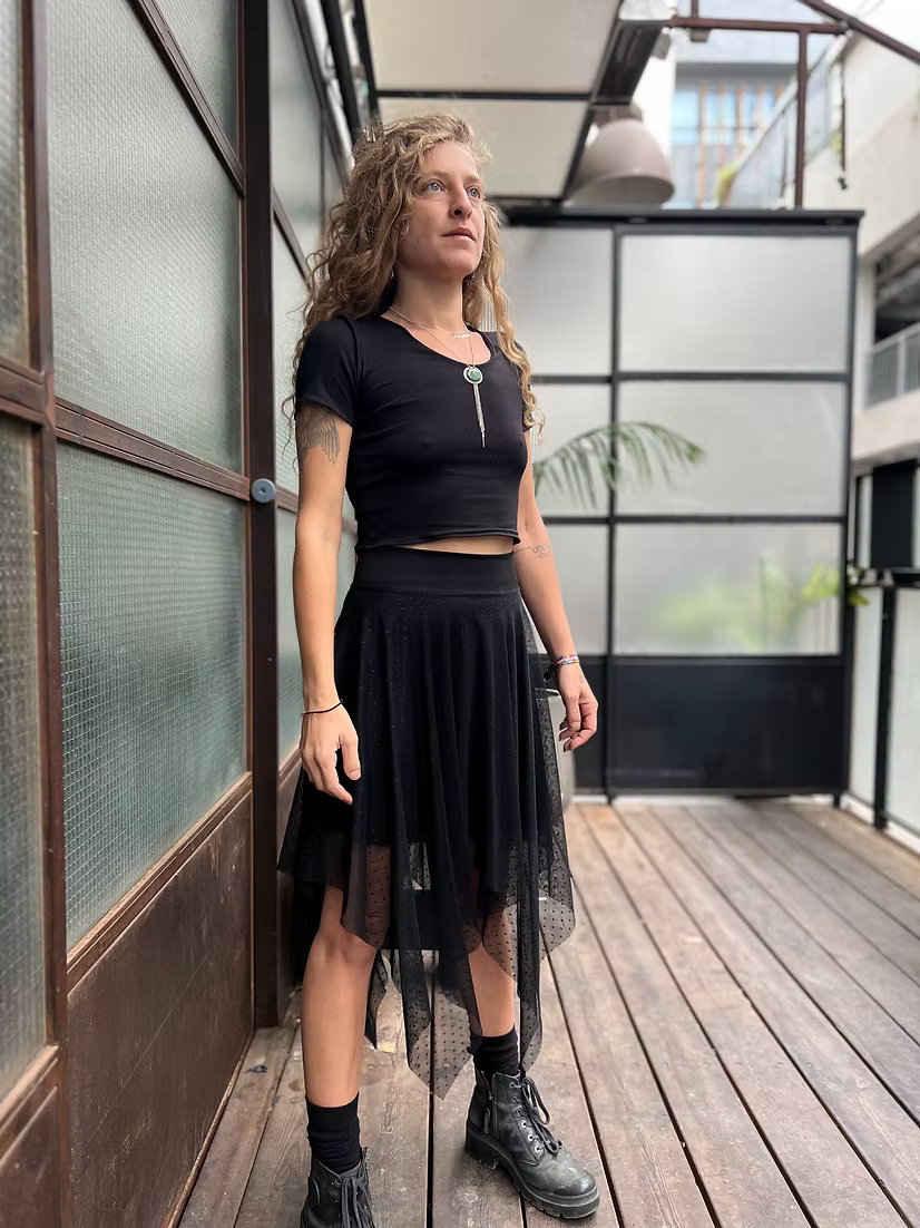 DREAM Skirt – Black Leaf Lace