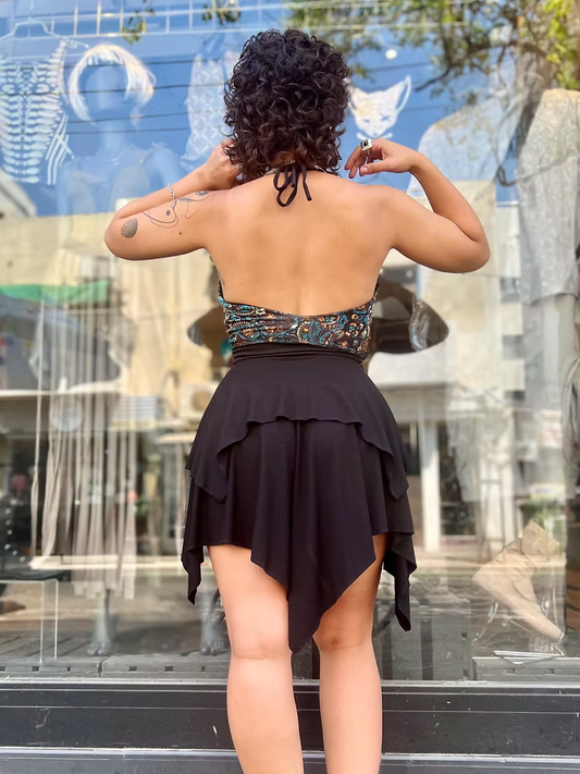 COSMOS Reversible Lace Top – Tribe Blue