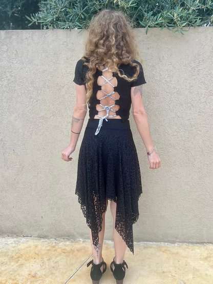 Dream Skirt – Black Lace Magic in Motion