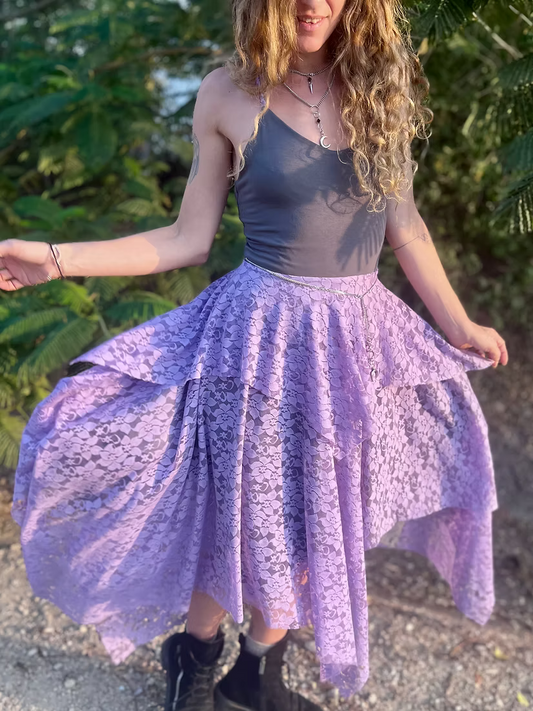 MYSTIC Rose Lace Dress – Lilac Magic