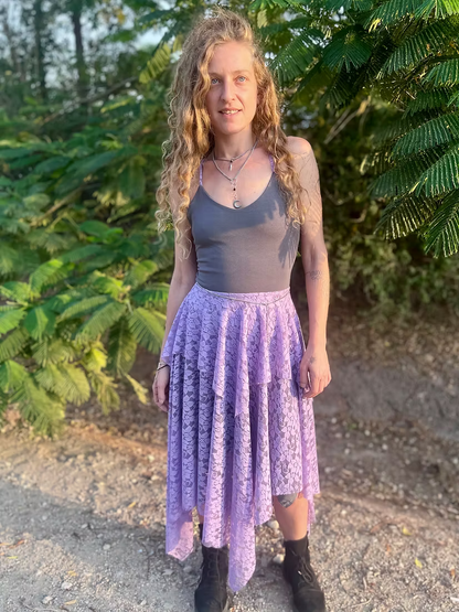 MYSTIC Rose Lace Dress – Lilac Magic