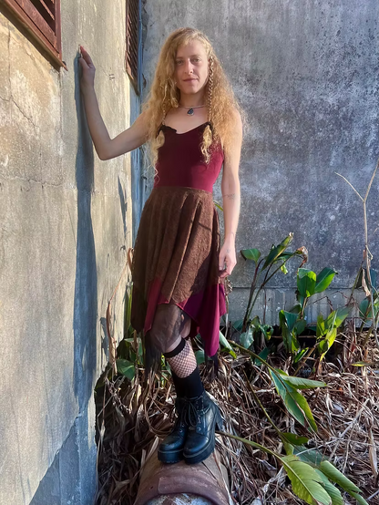 The RAINBOW Dress – Burgundy