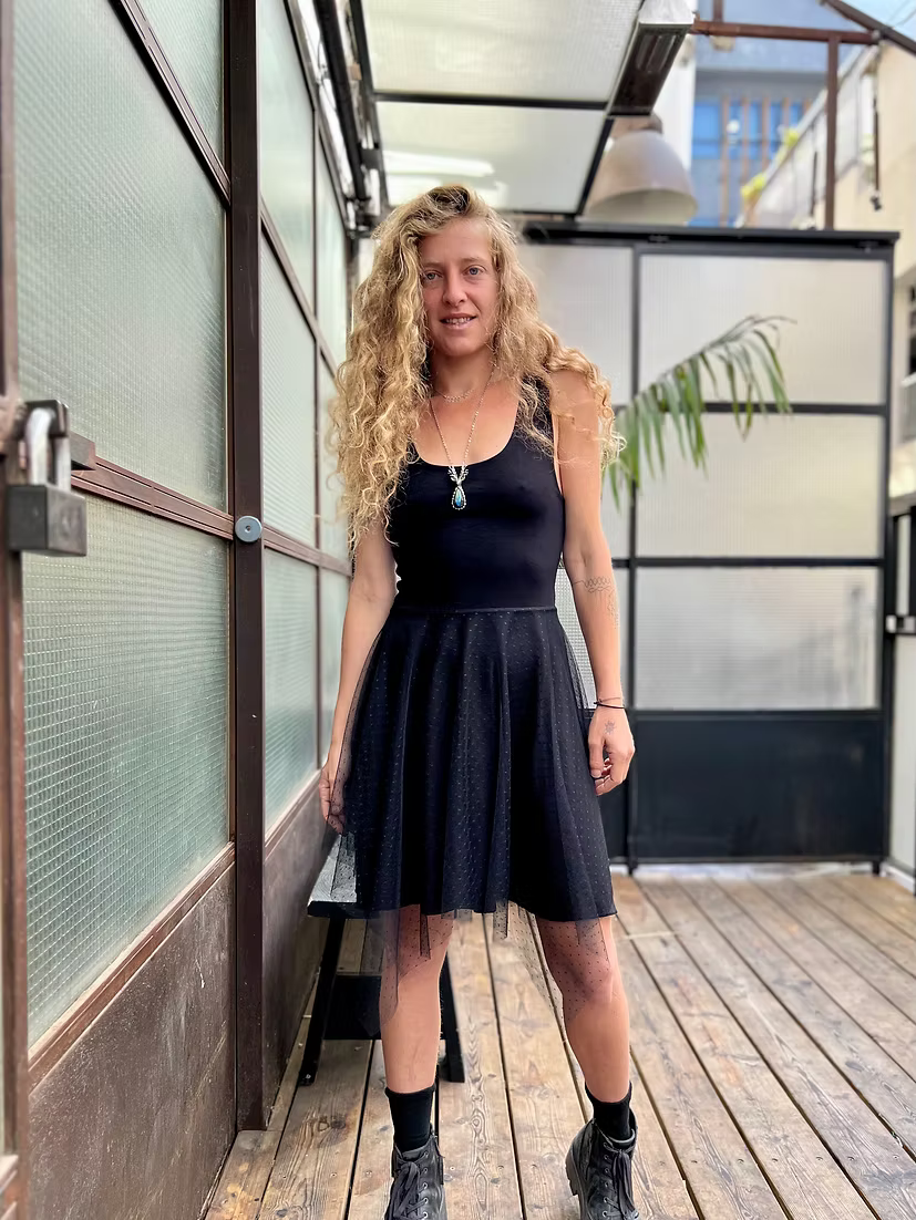 GAIA Dotted Chiffon Dress