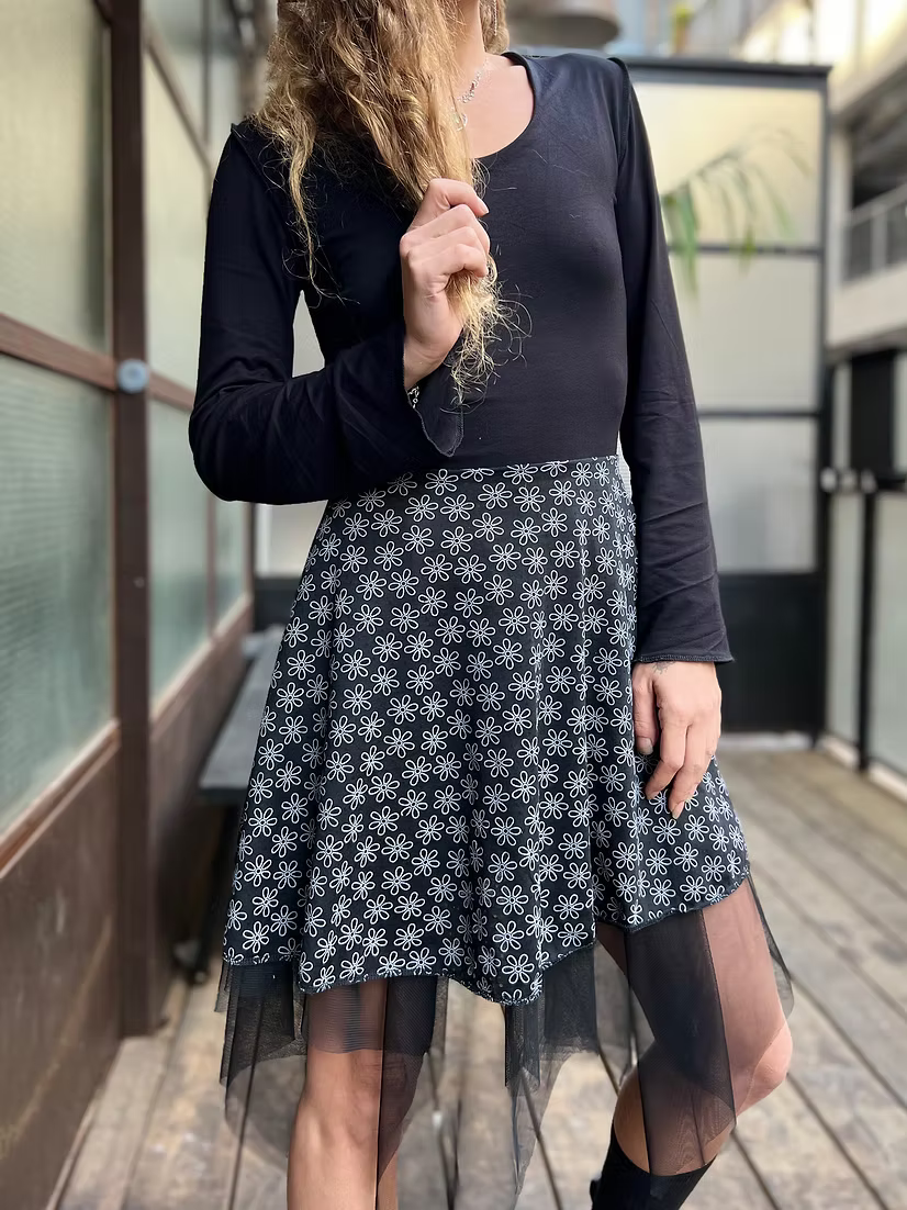 DANI Winter Dress – White Flowers