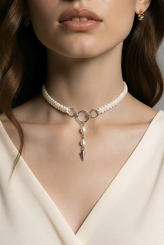 Desert Pearl Macramé Choker