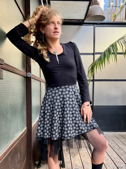 DANI Winter Dress – White Flowers