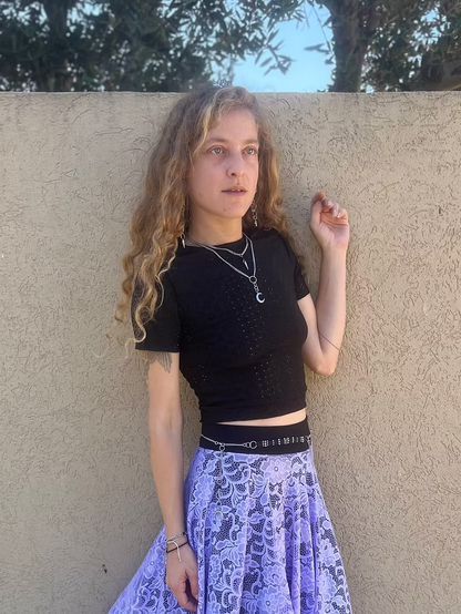 Whisper Lace Top – Tribal Black