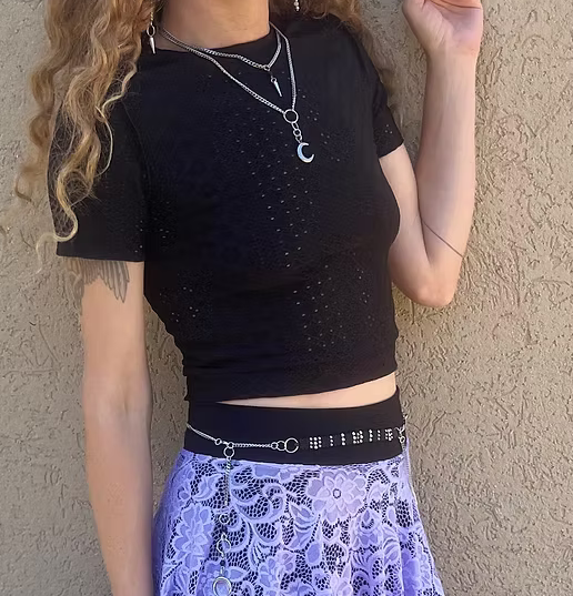 Whisper Lace Top – Tribal Black