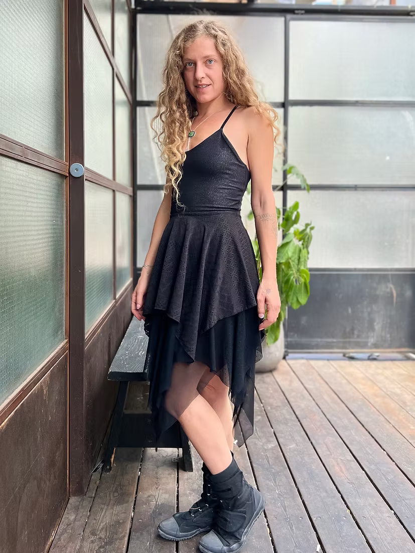 DARK LOVE Black Sparkle Dress