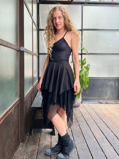 DARK LOVE Black Sparkle Dress