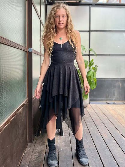 DARK LOVE Black Sparkle Dress