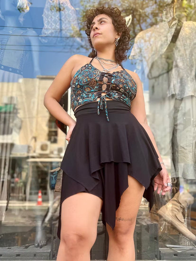 DARK FAIRY Mini Skirt – Black