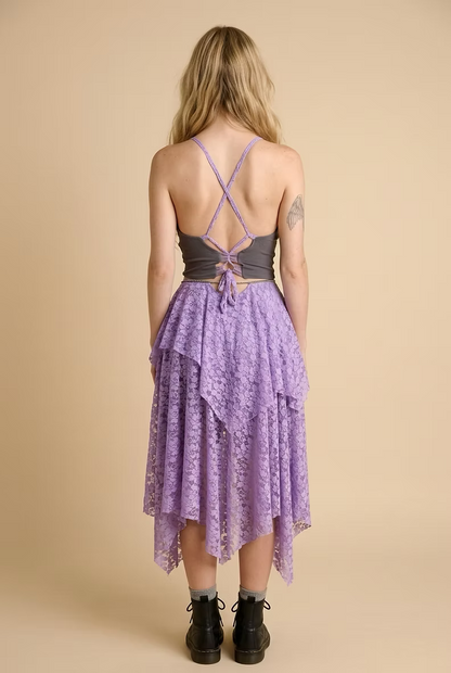 MYSTIC Rose Lace Dress – Lilac Magic