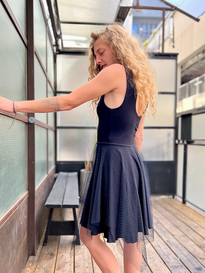 GAIA Dotted Chiffon Dress