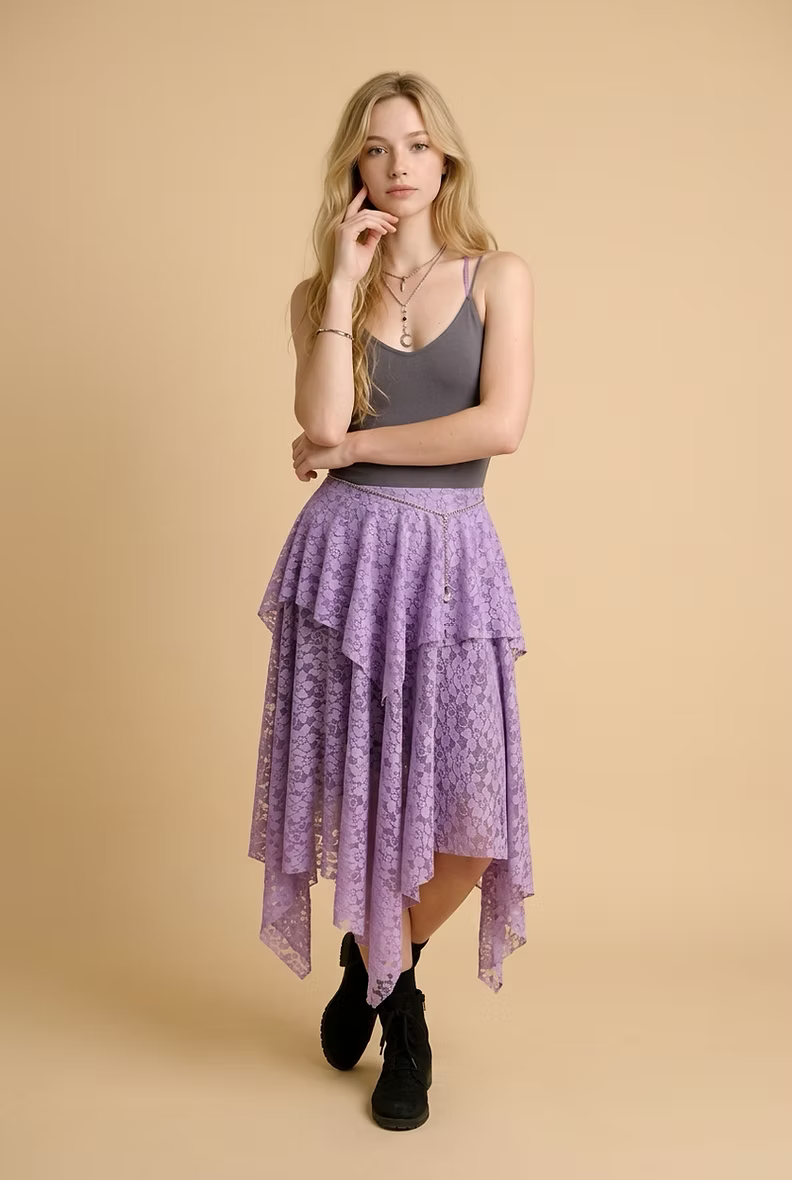 MYSTIC Rose Lace Dress – Lilac Magic