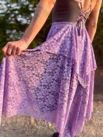 MYSTIC Rose Lace Dress – Lilac Magic