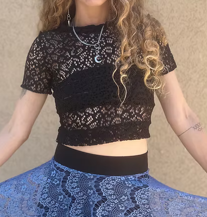 Whisper Lace Top – Black