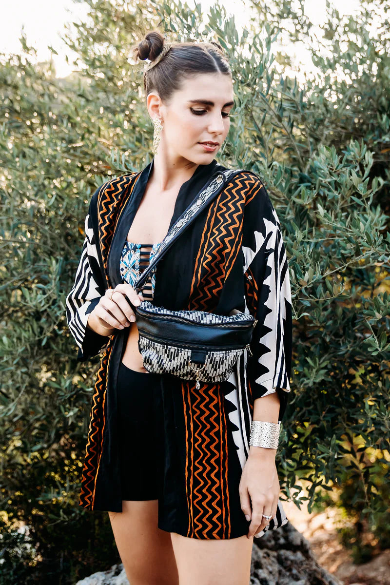 GEO Print Short Kimono
