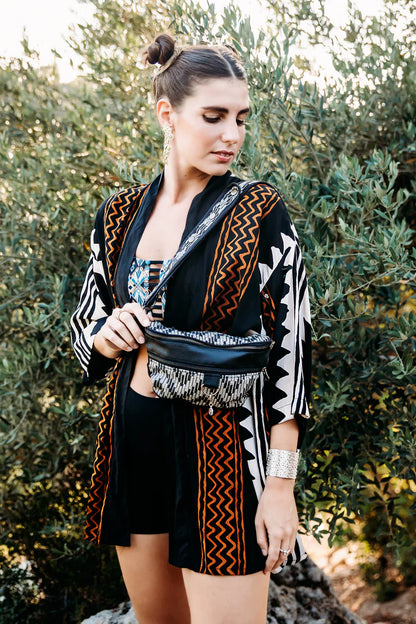 GEO Print Short Kimono