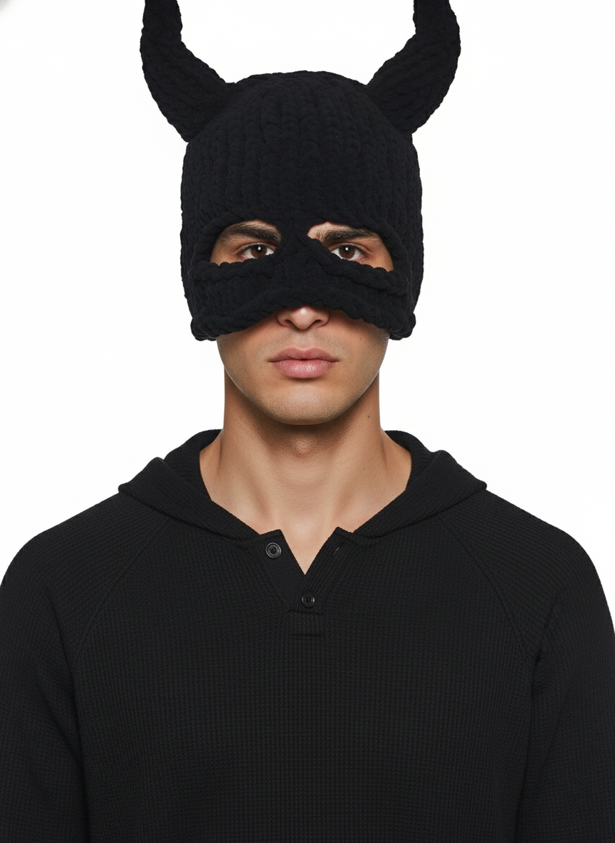 UNISEX EAR FLAP KNIT FACE MASK