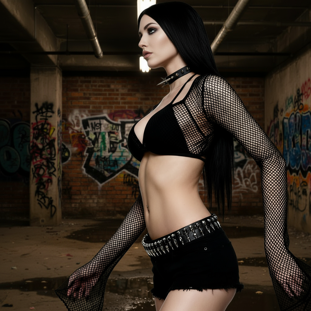 Glamour Fishnet Shrug – Black