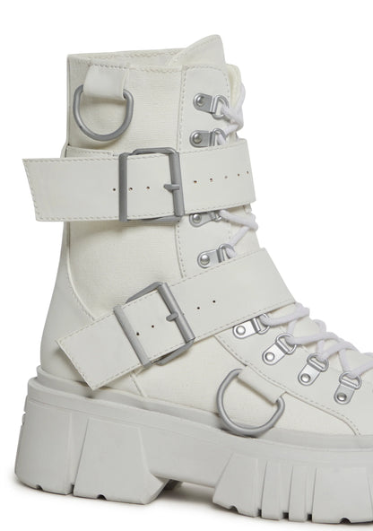 ROGUE CLASH COMBAT BOOTS - WHITE