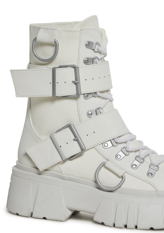ROGUE CLASH COMBAT BOOTS - WHITE