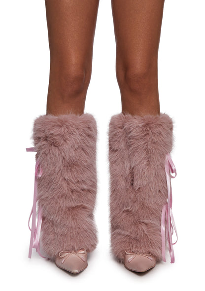 PINK BOWS Leg Warmers