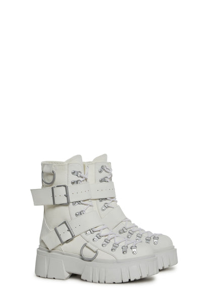 ROGUE CLASH COMBAT BOOTS - WHITE