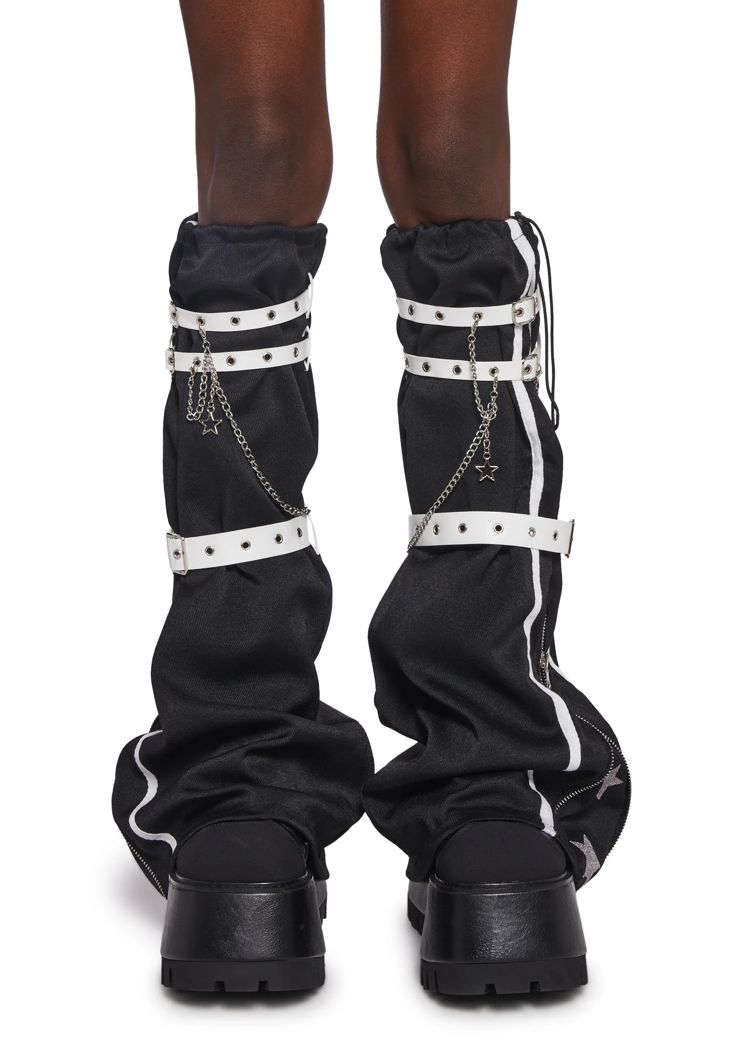 Star Leg Warmers With Buckles