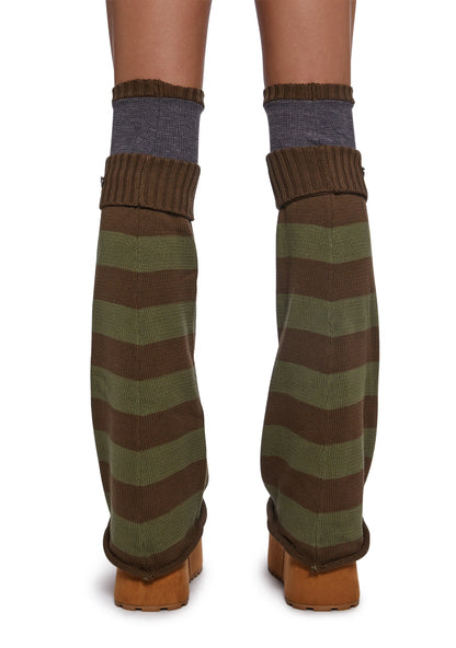 KNIT STRIPS Leg Warmers