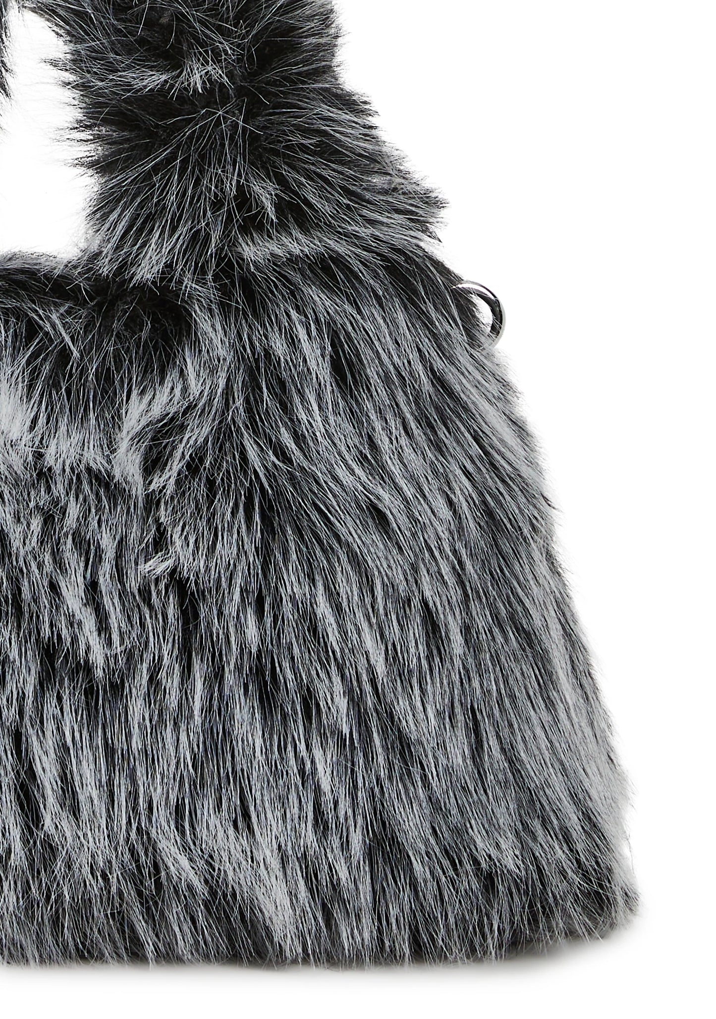 MIDNIGHT FAUX FUR BUCKET HAT & SHOULDER BAG