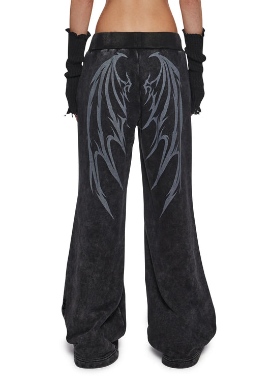 WINGED Wide-Leg Sweatpants