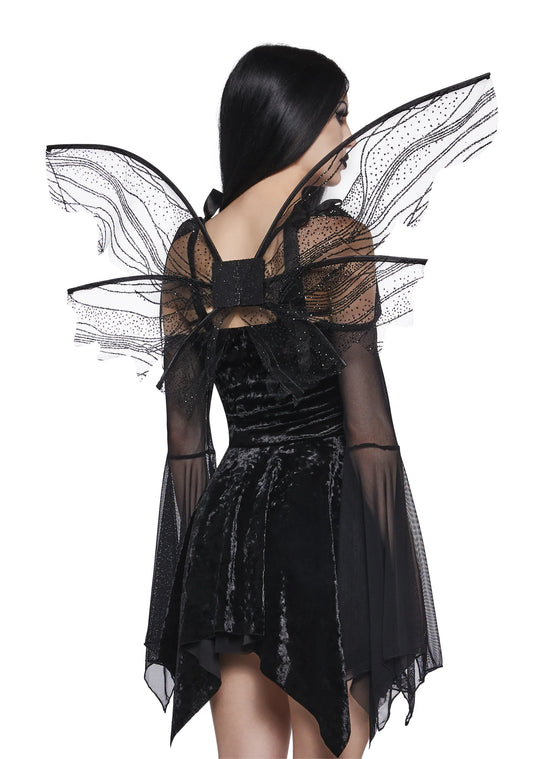 Dark Fairy Wings – Iridescent Black