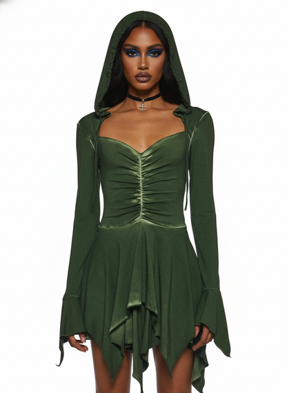 Fairy Hooded Mini — Green