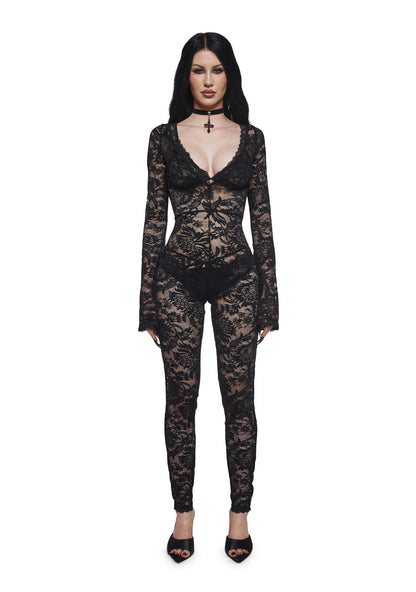 NIGHTBLOOM LACE CATSUIT