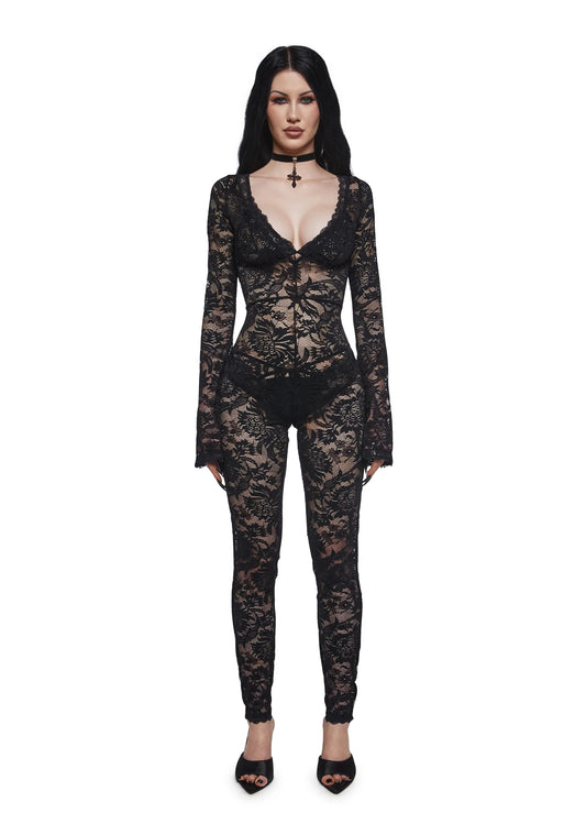 NIGHTBLOOM LACE CATSUIT