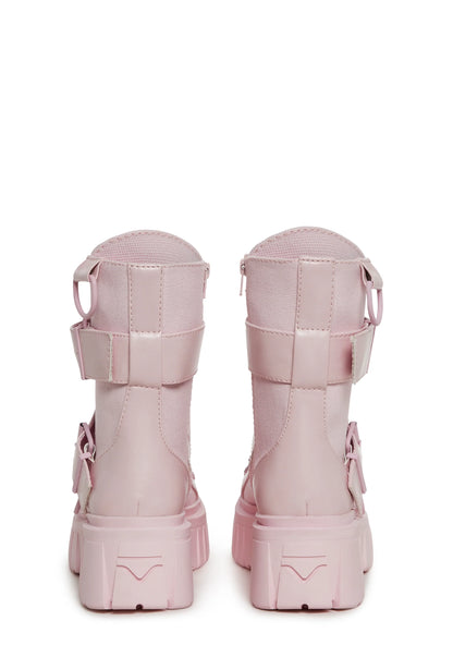 ROGUE CLASH COMBAT BOOTS - PINK
