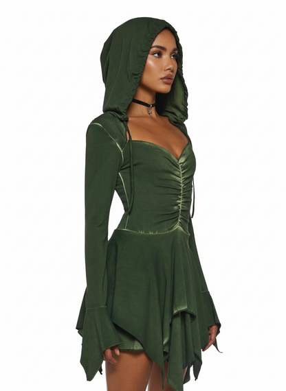 Fairy Hooded Mini — Green
