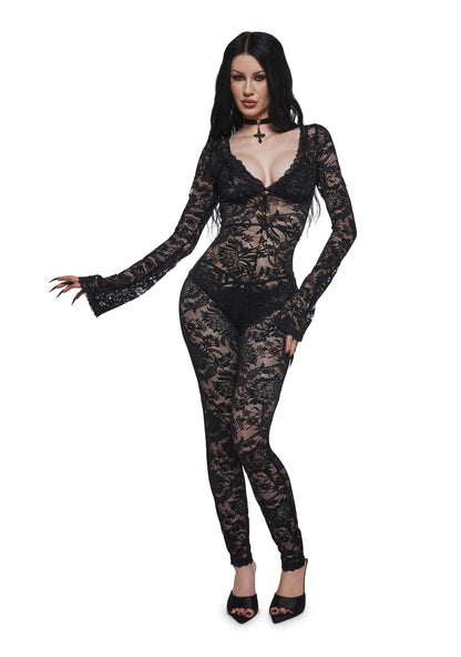 NIGHTBLOOM LACE CATSUIT