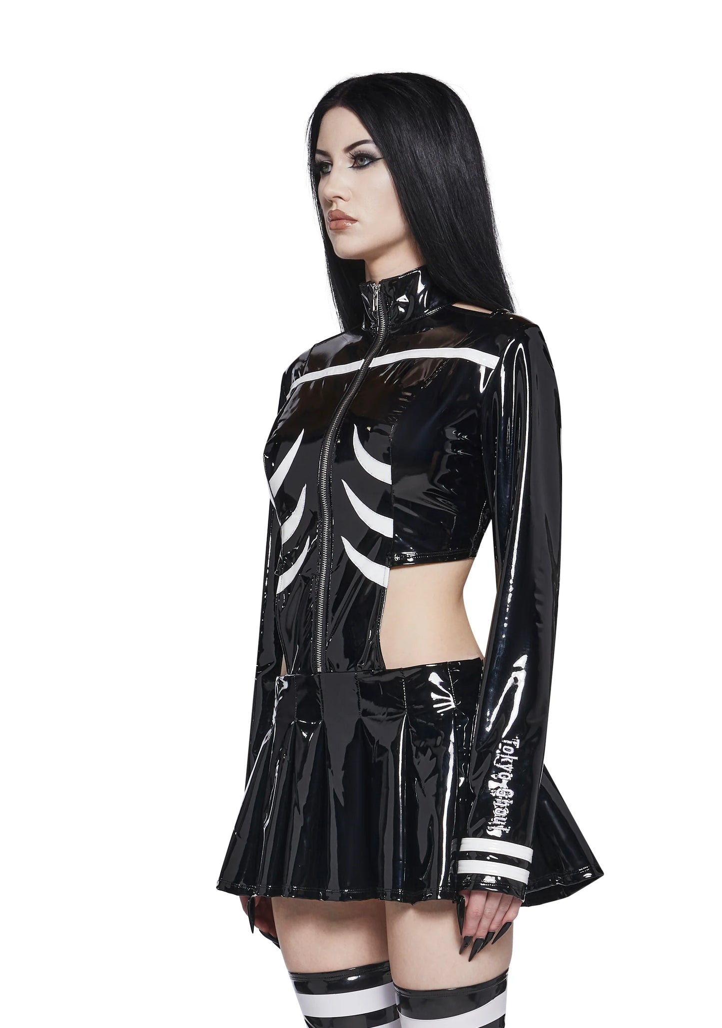 VINYL MINI DRESS SET