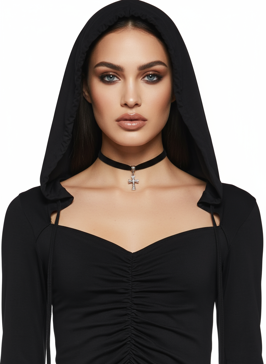 Fairy Hooded Mini — Black