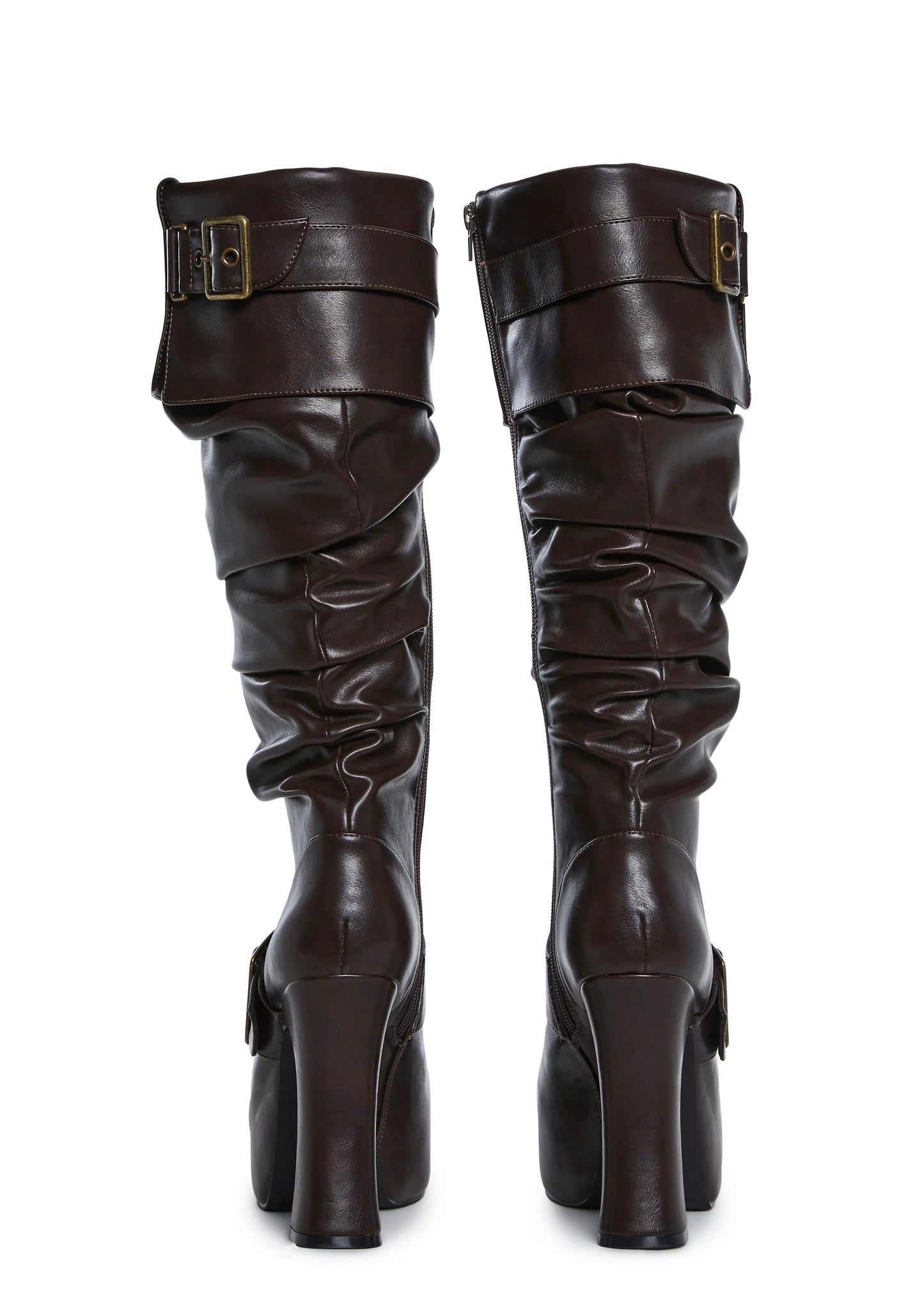 SAND SPELL Slouchy Boots - Brown