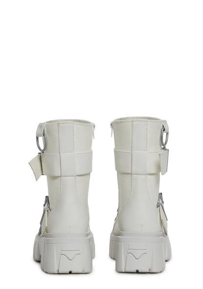 ROGUE CLASH COMBAT BOOTS - WHITE