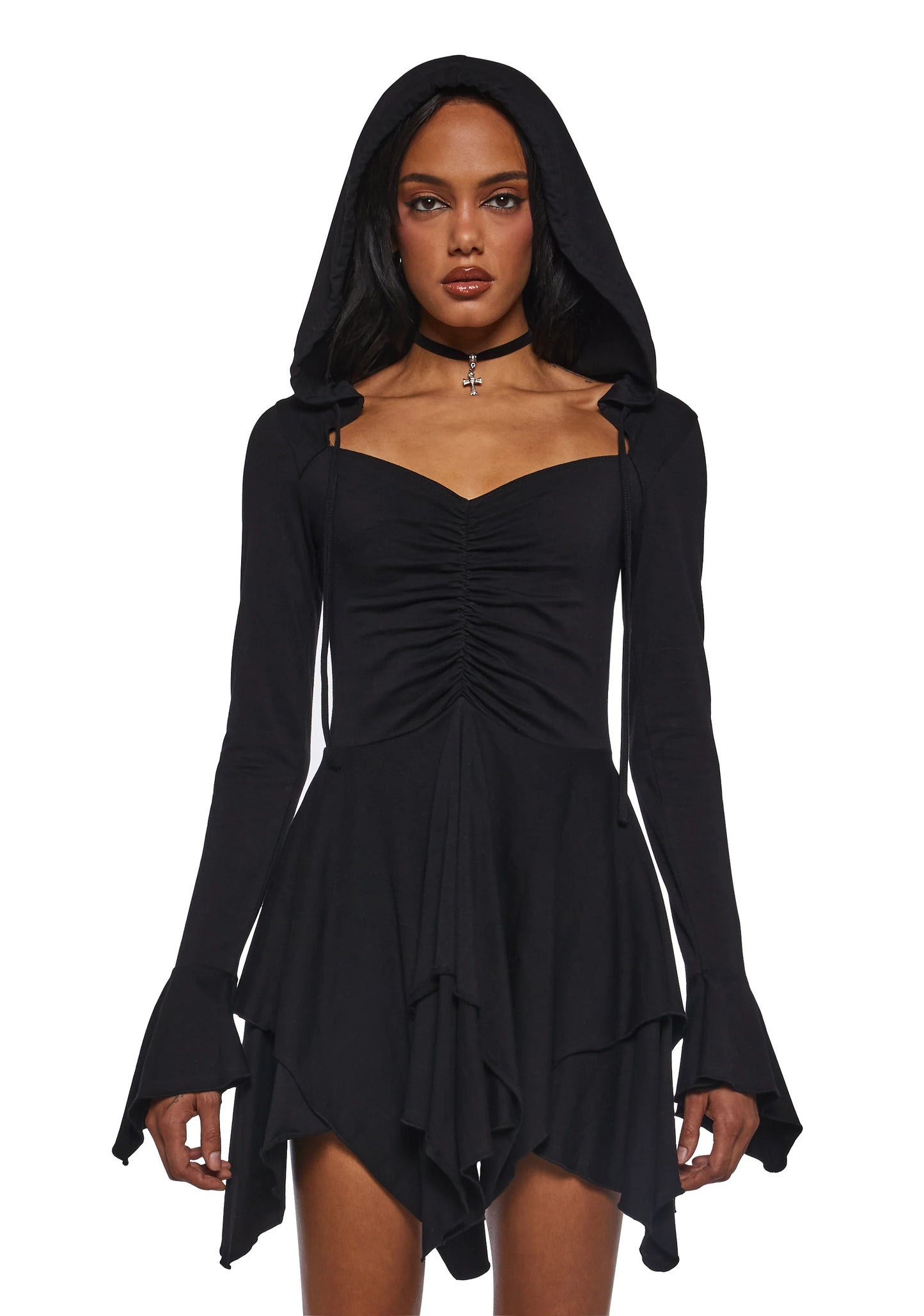 Fairy Hooded Mini — Black